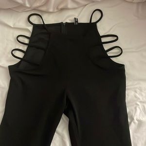 Strappy black going out pant